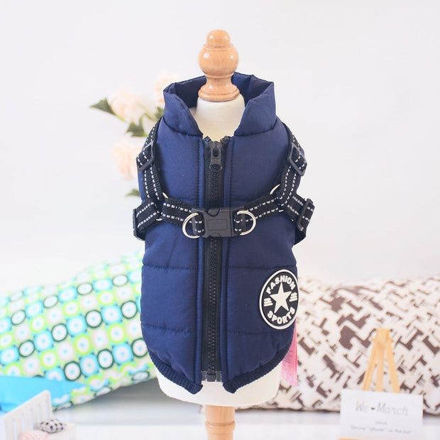 Waterproof Dog Clothes Winter With Harness