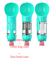Pet Water Bottle Feeder Bowl Garbage Bag Storage Portable Pet Outdoor Travel 3 In 1