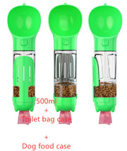 Pet Water Bottle Feeder Bowl Garbage Bag Storage Portable Pet Outdoor Travel 3 In 1