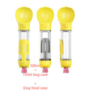 Pet Water Bottle Feeder Bowl Garbage Bag Storage Portable Pet Outdoor Travel 3 In 1