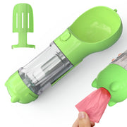 Pet Water Bottle Feeder Bowl Garbage Bag Storage Portable Pet Outdoor Travel 3 In 1