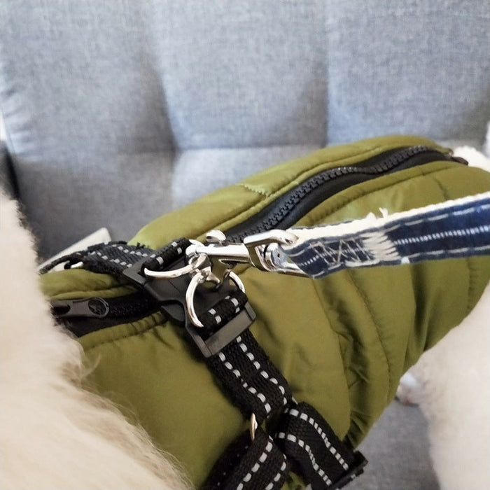 Waterproof Dog Clothes Winter With Harness