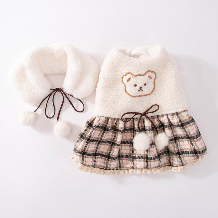 Fluffy Cute Bear Dress for Dogs