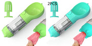 Pet Water Bottle Feeder Bowl Garbage Bag Storage Portable Pet Outdoor Travel 3 In 1