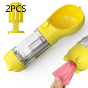 Pet Water Bottle Feeder Bowl Garbage Bag Storage Portable Pet Outdoor Travel 3 In 1