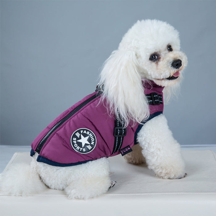 Waterproof Dog Clothes Winter With Harness