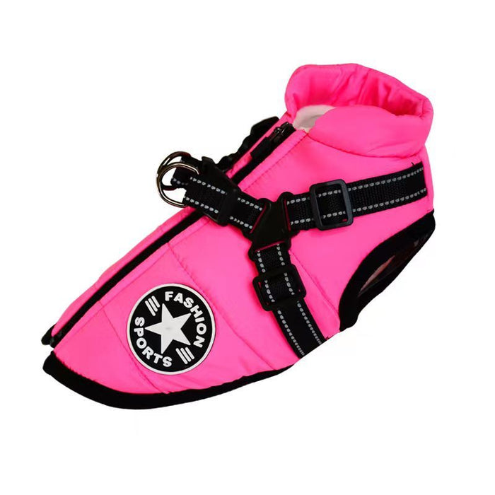 Waterproof Dog Clothes Winter With Harness