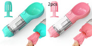 Pet Water Bottle Feeder Bowl Garbage Bag Storage Portable Pet Outdoor Travel 3 In 1