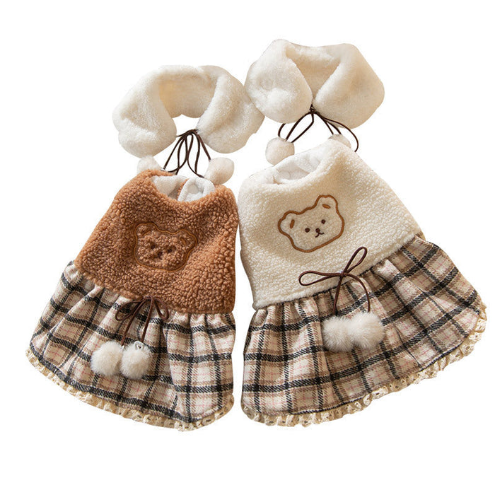 Fluffy Cute Bear Dress for Dogs