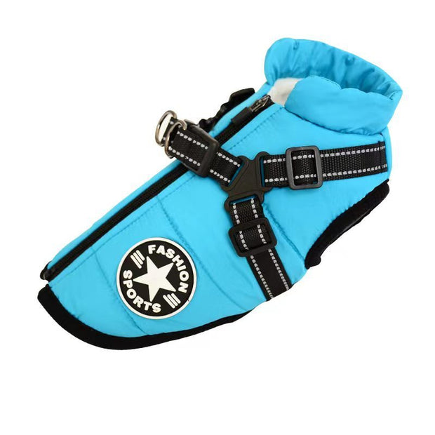 Waterproof Dog Clothes Winter With Harness