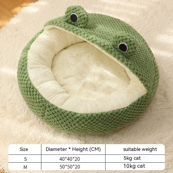 Pet Cat Dog Nest Little Frog Series Warm Plush